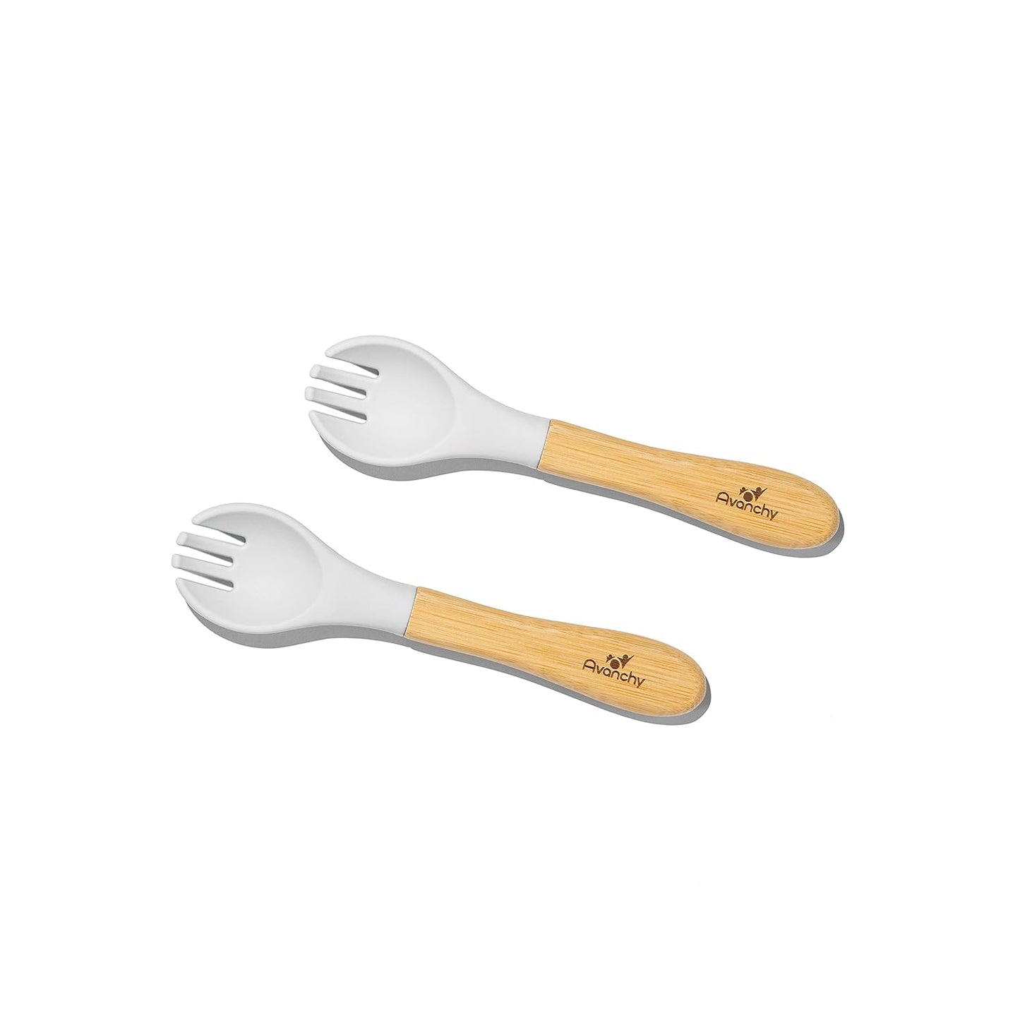 Bamboo and Silicone Spork Utensils (2 Pack)