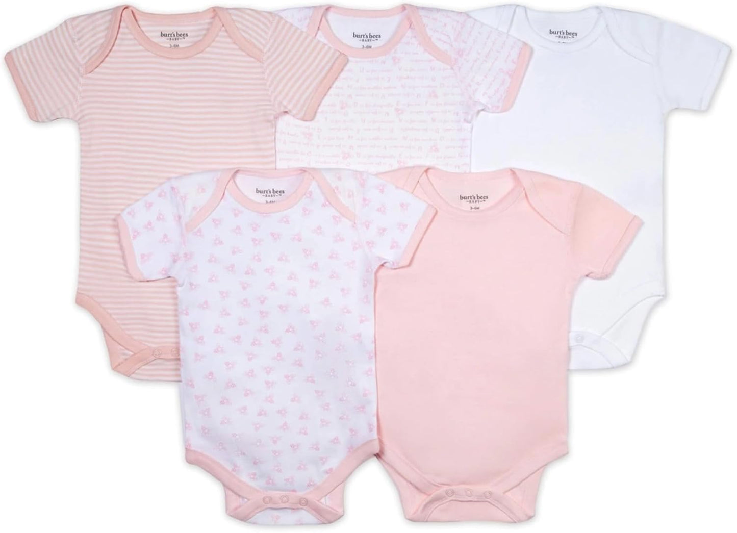 Short & Long Sleeve Bodysuits, 5-pack