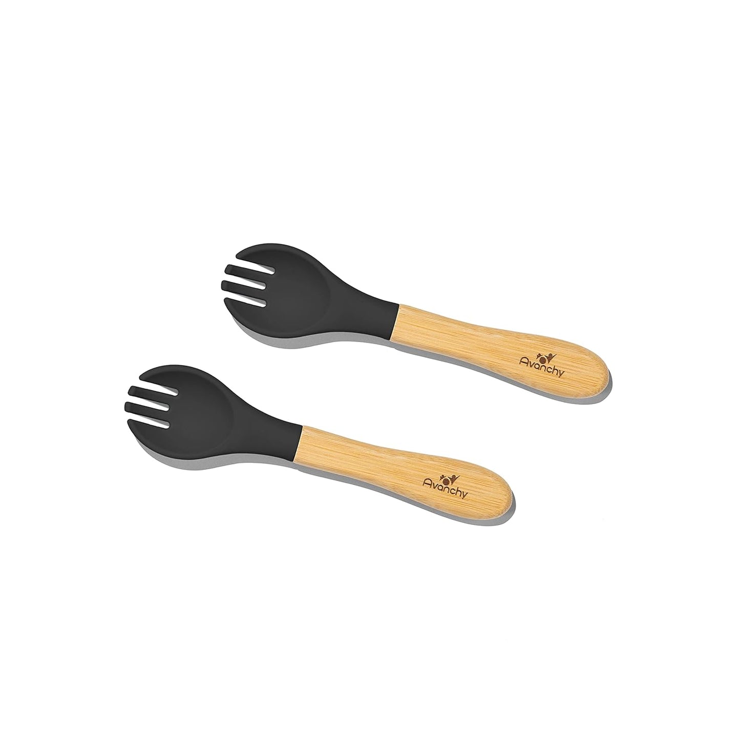 Bamboo and Silicone Spork Utensils (2 Pack)