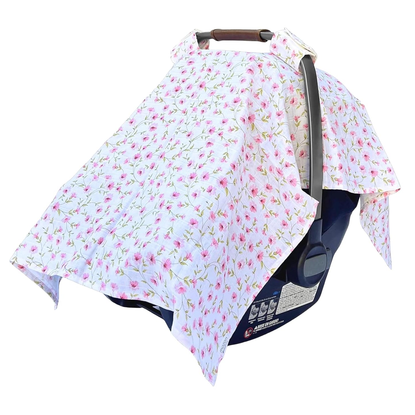 100% Organic Muslin Car Seat Cover