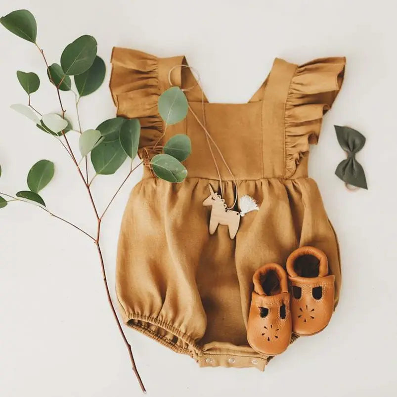 Linen & Cotton Blend Romper