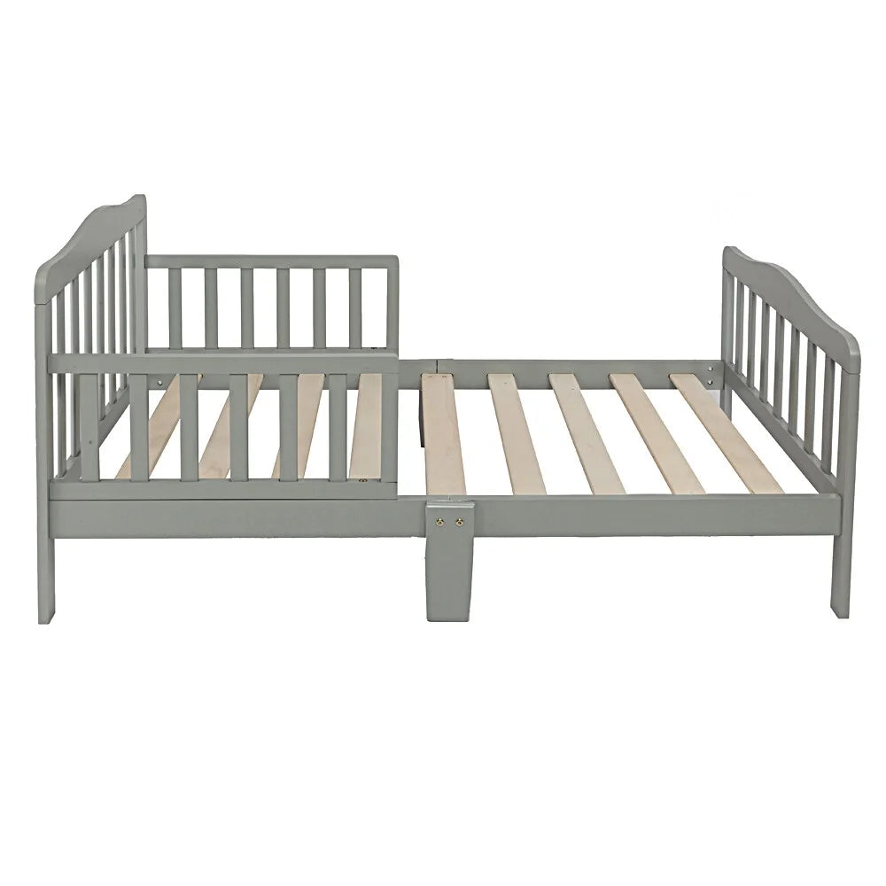 Solid Wood Toddler Bed - Gray