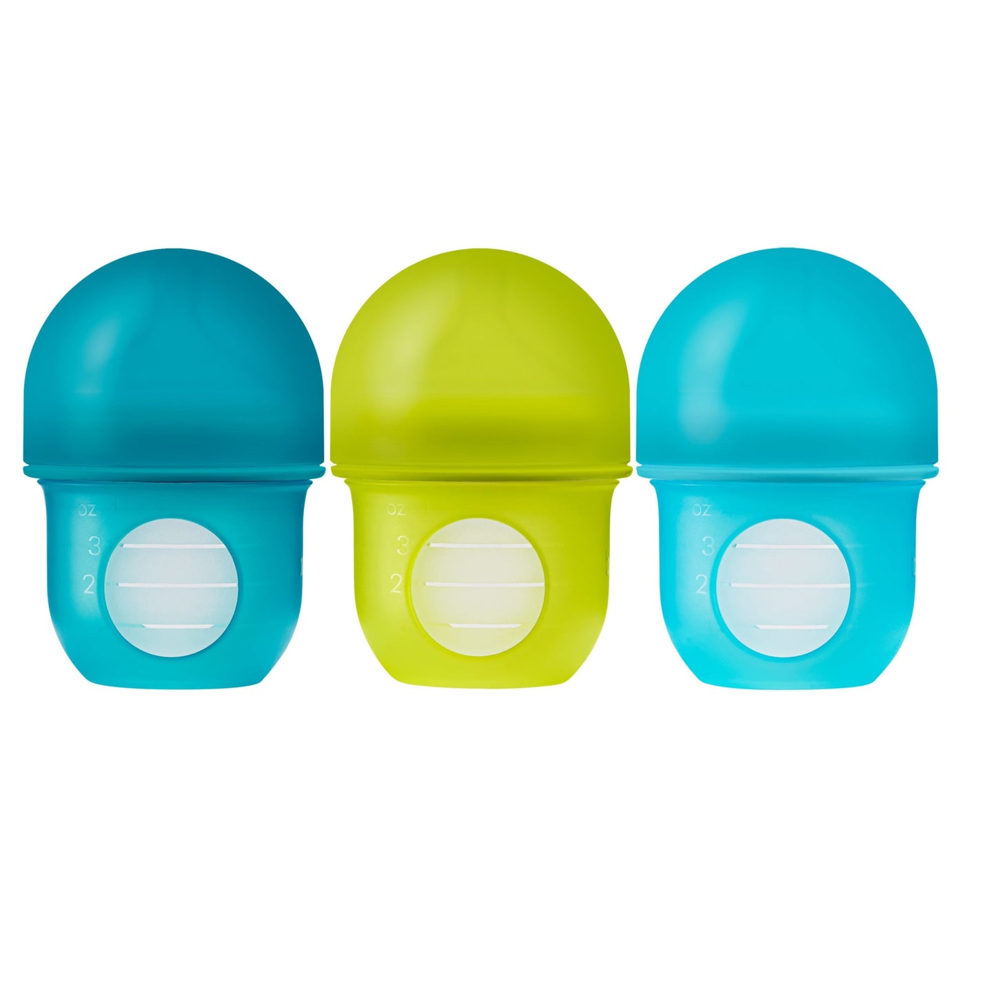 Silicone Baby Bottles, 4 Oz, 3-Pack