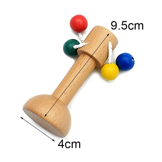 Baby & Toddler Toys Montessori Music & Sound Object Fitting Exercise Teething Wood Toy Natural Wood Non-Paint Baby 6-12 Month