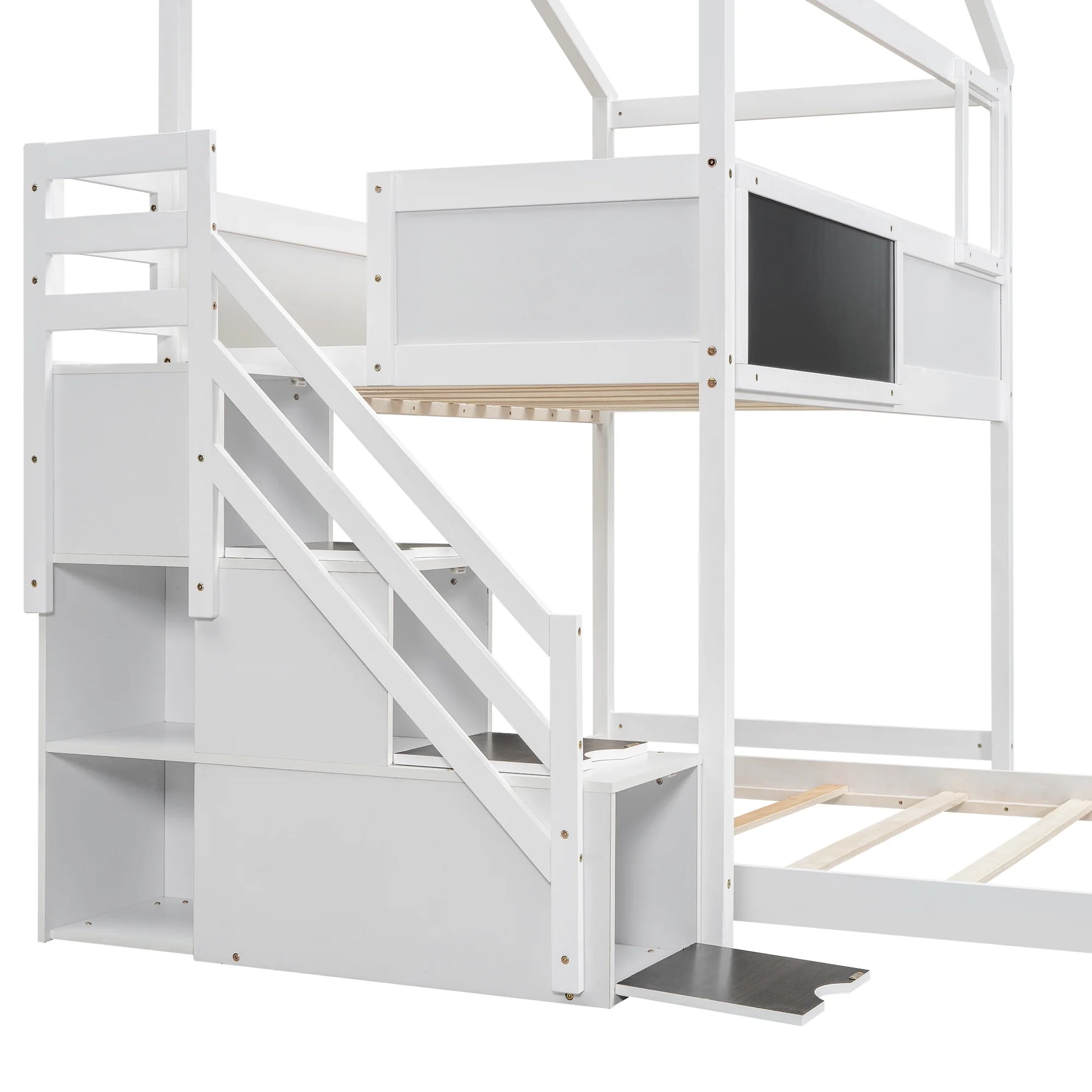 House Bunk Bed with Storage Staircase