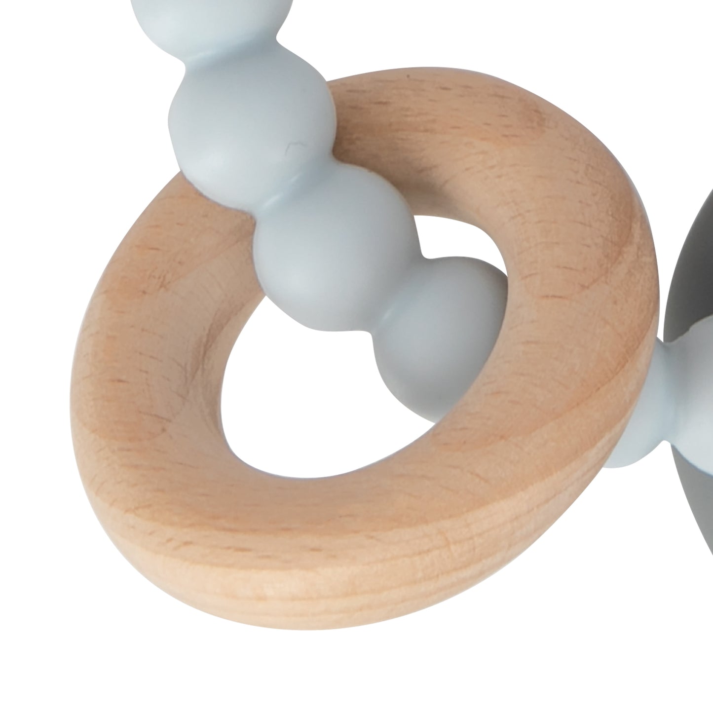 Silicone & Wood Charm Teether Ring