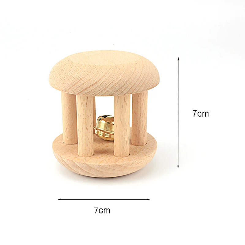 Baby & Toddler Toys Montessori Music & Sound Object Fitting Exercise Teething Wood Toy Natural Wood Non-Paint Baby 6-12 Month