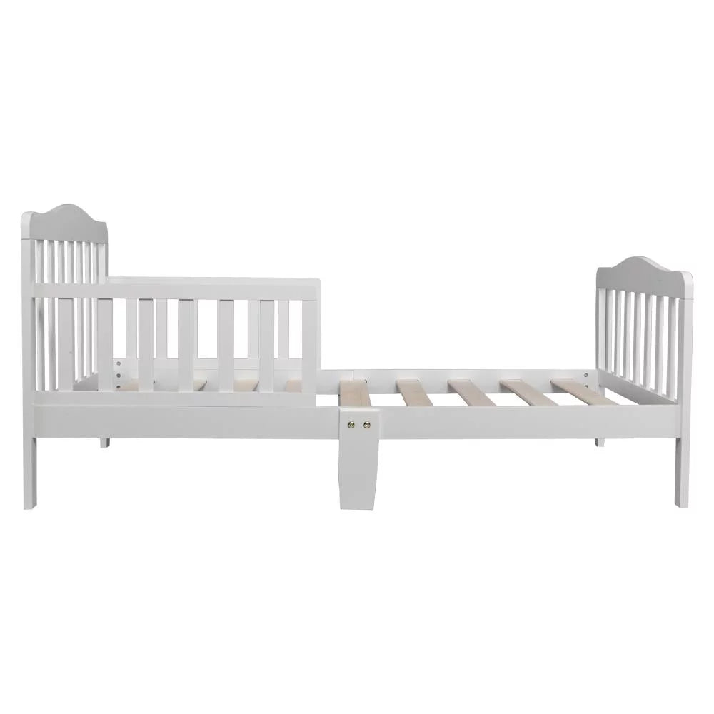 Solid Wood Toddler Bed - White