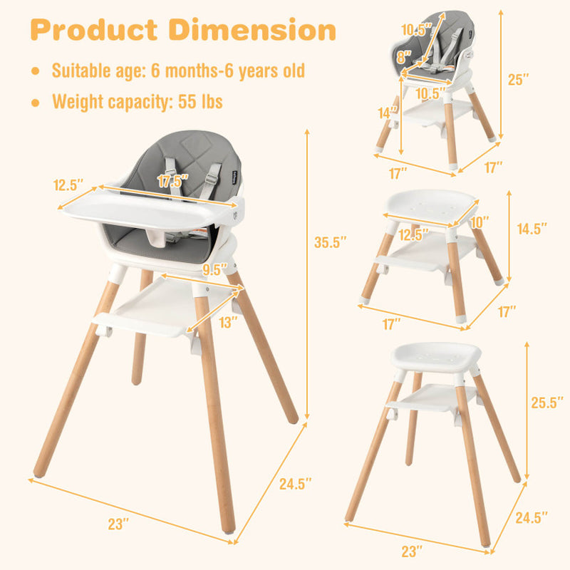 6-in-1 Convertible Highchair