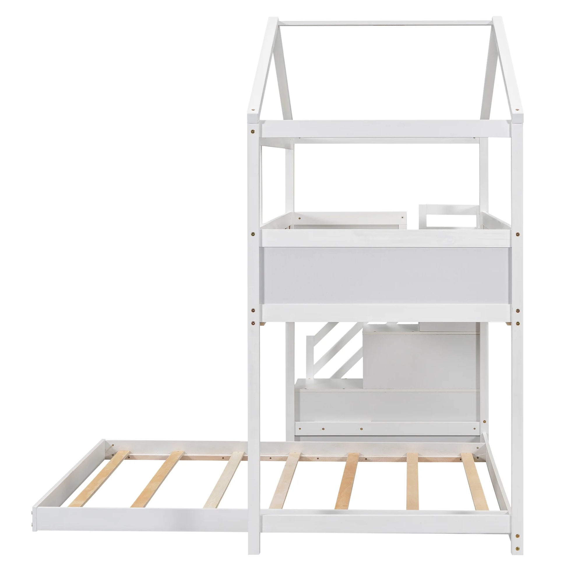 House Bunk Bed with Storage Staircase