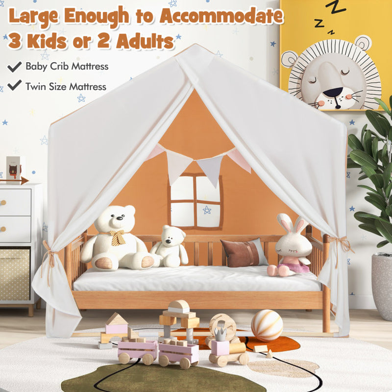 Play Tent with Washable Cotton Mat