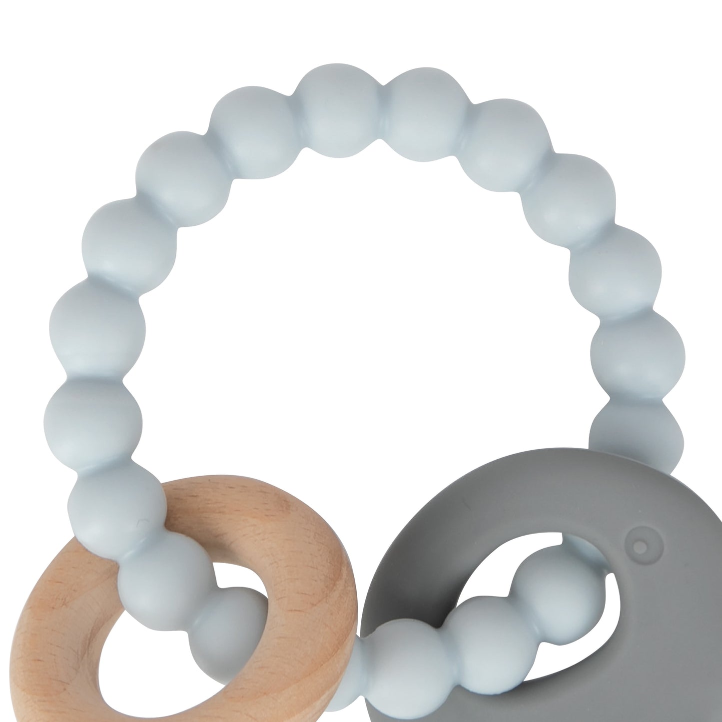 Silicone & Wood Charm Teether Ring