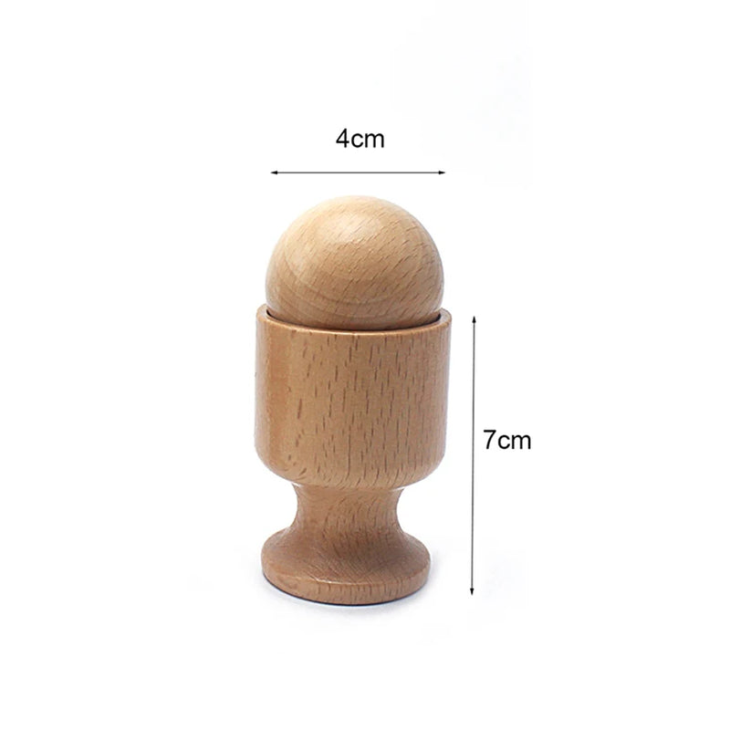 Baby & Toddler Toys Montessori Music & Sound Object Fitting Exercise Teething Wood Toy Natural Wood Non-Paint Baby 6-12 Month