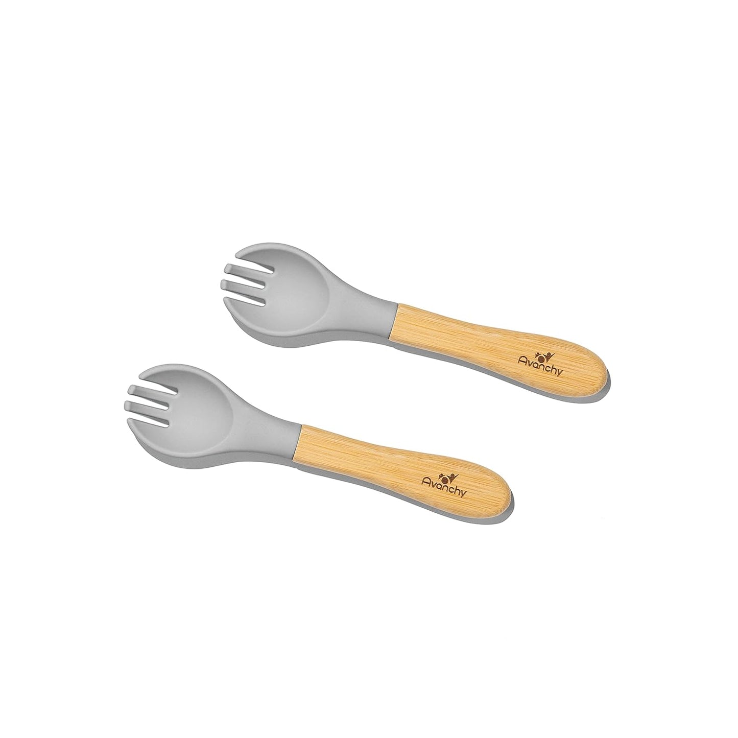 Bamboo and Silicone Spork Utensils (2 Pack)