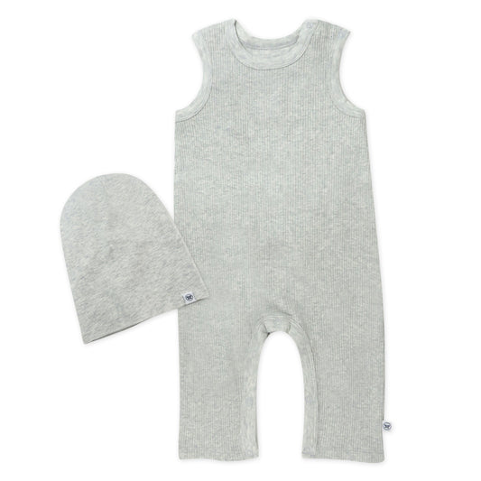 Organic Cotton Overall Romper Set