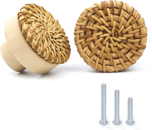 Rattan Drawer Knobs, 10pcs