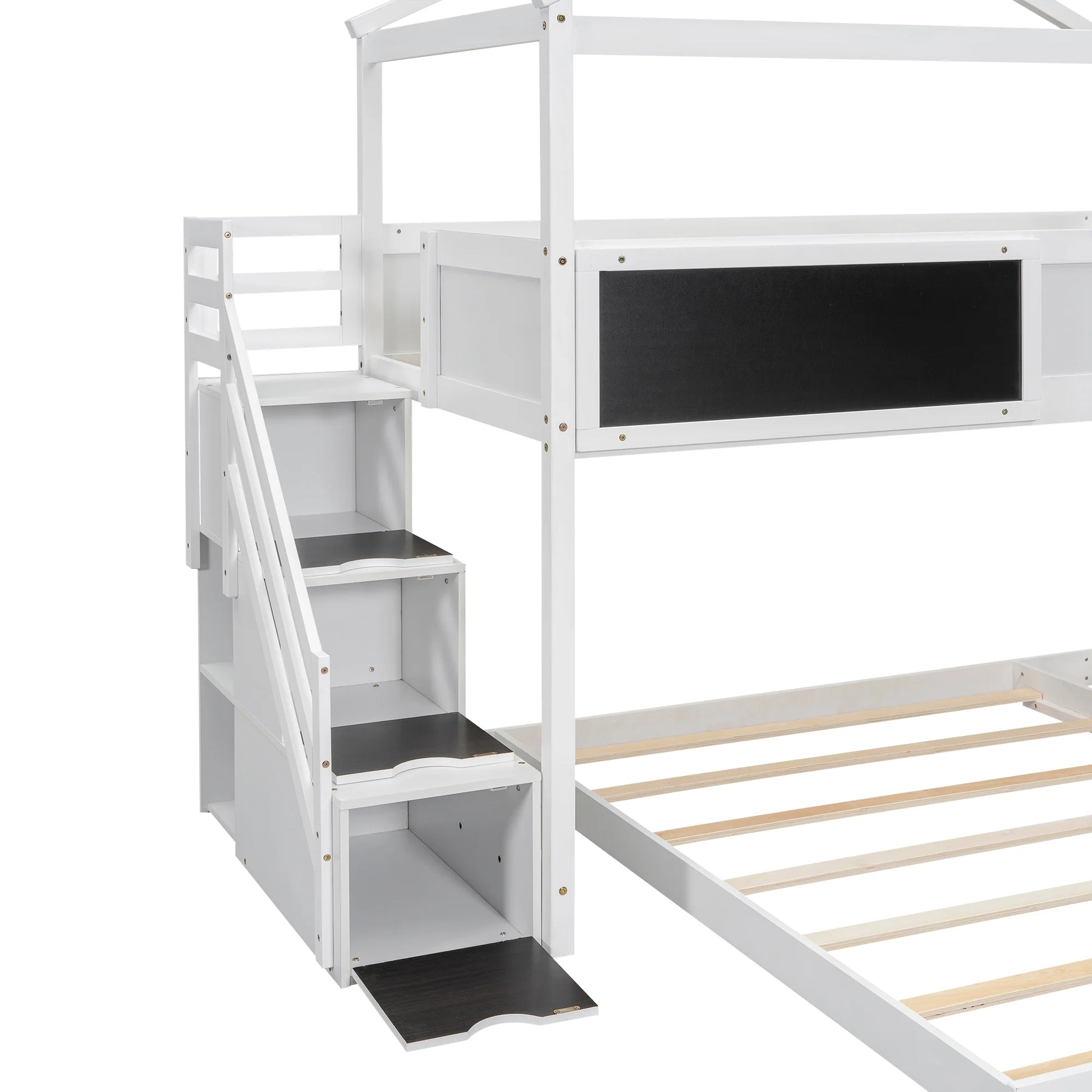 House Bunk Bed with Storage Staircase