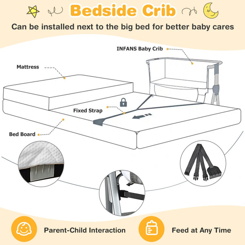 Adjustable Bedside Crib