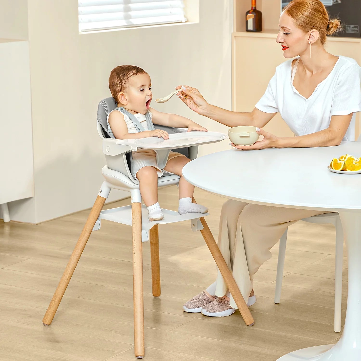 11-in-1 Convertible Wooden High Chair