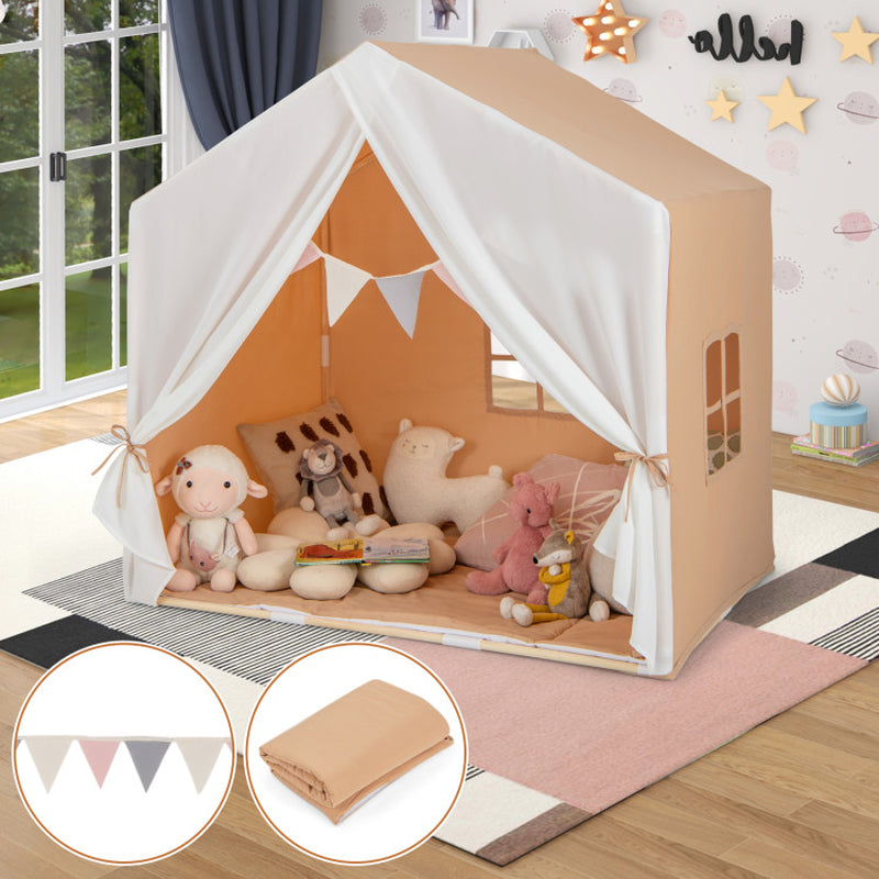 Play Tent with Washable Cotton Mat