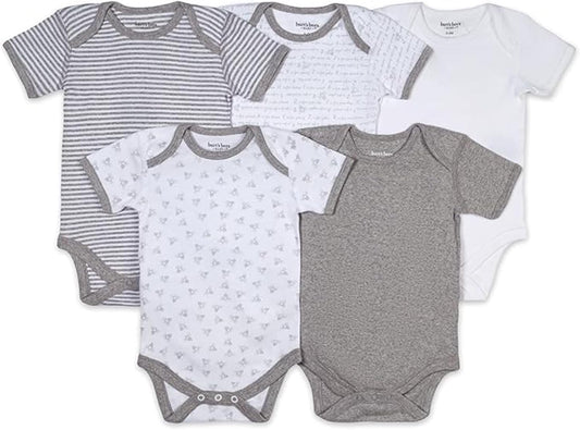 Short & Long Sleeve Bodysuits, 5-pack