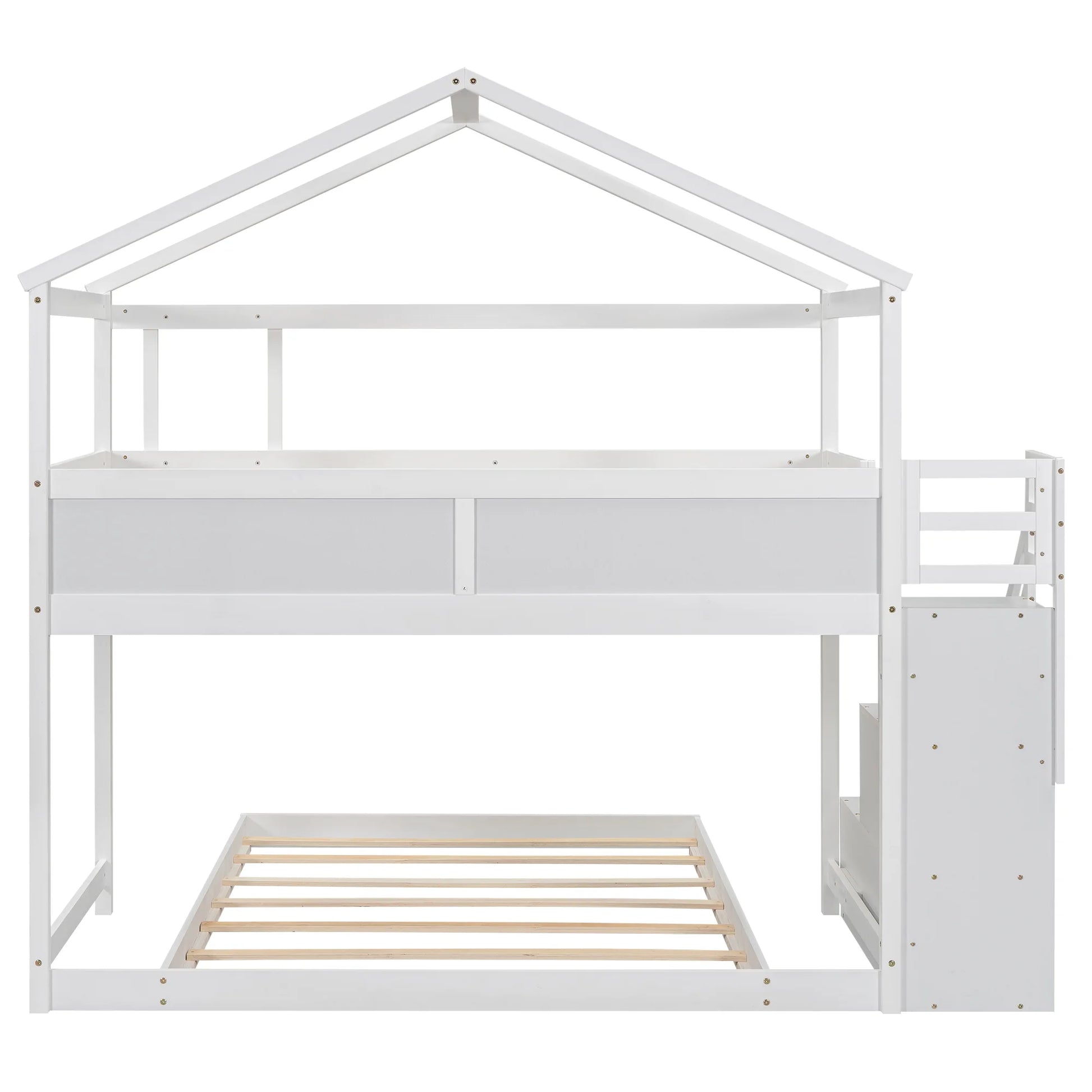 House Bunk Bed with Storage Staircase