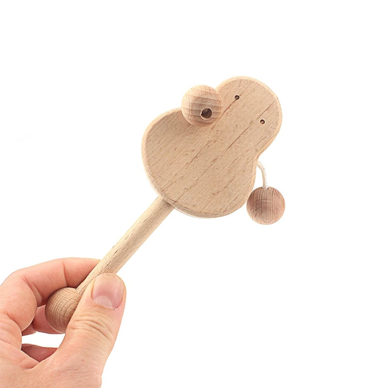 Baby & Toddler Toys Montessori Music & Sound Object Fitting Exercise Teething Wood Toy Natural Wood Non-Paint Baby 6-12 Month