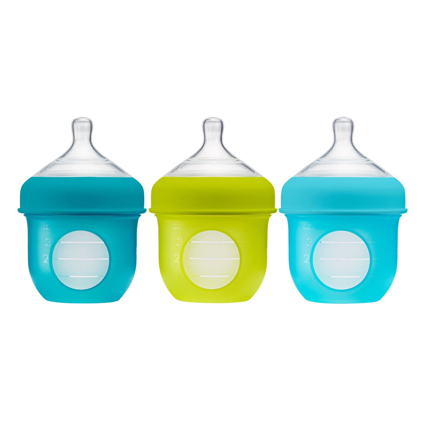 Silicone Baby Bottles, 4 Oz, 3-Pack