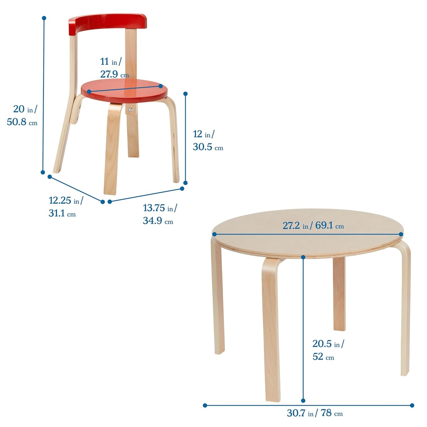 Kids Table and Chair Set, 5-Piece