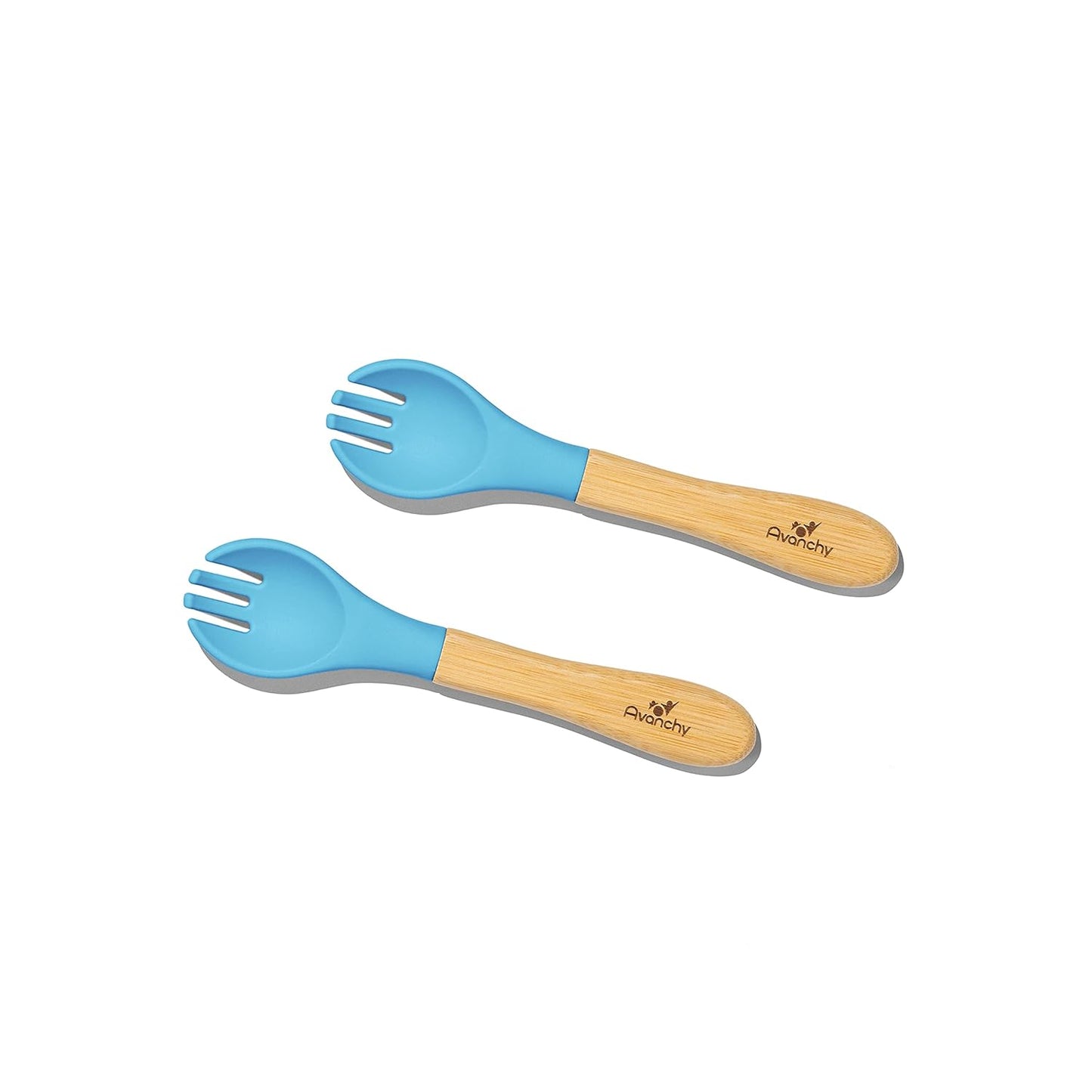 Bamboo and Silicone Spork Utensils (2 Pack)