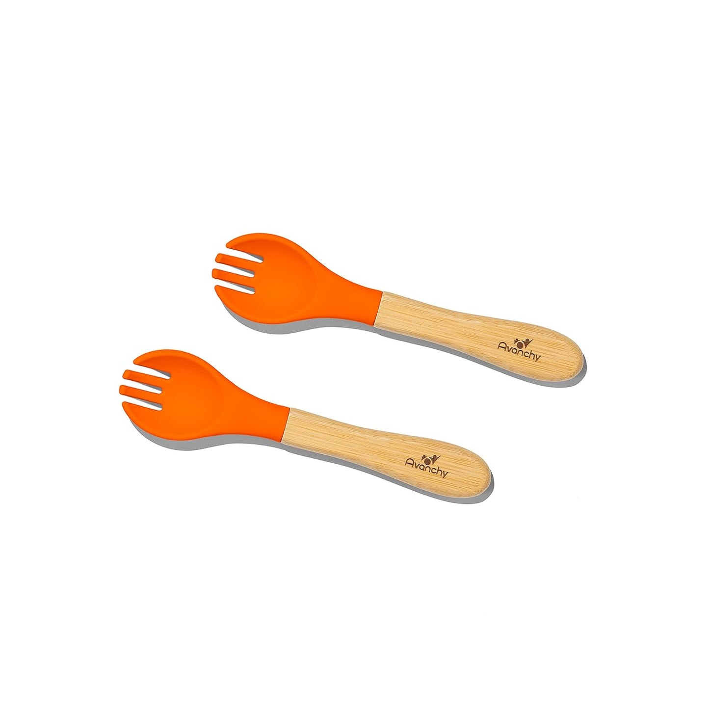 Bamboo and Silicone Spork Utensils (2 Pack)