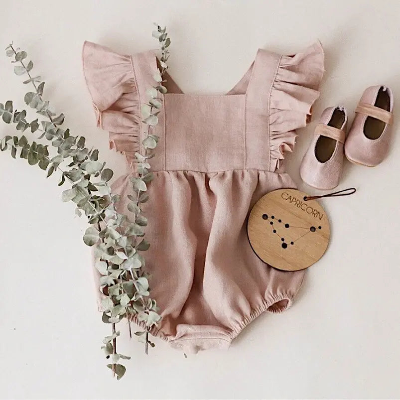 Linen & Cotton Blend Romper