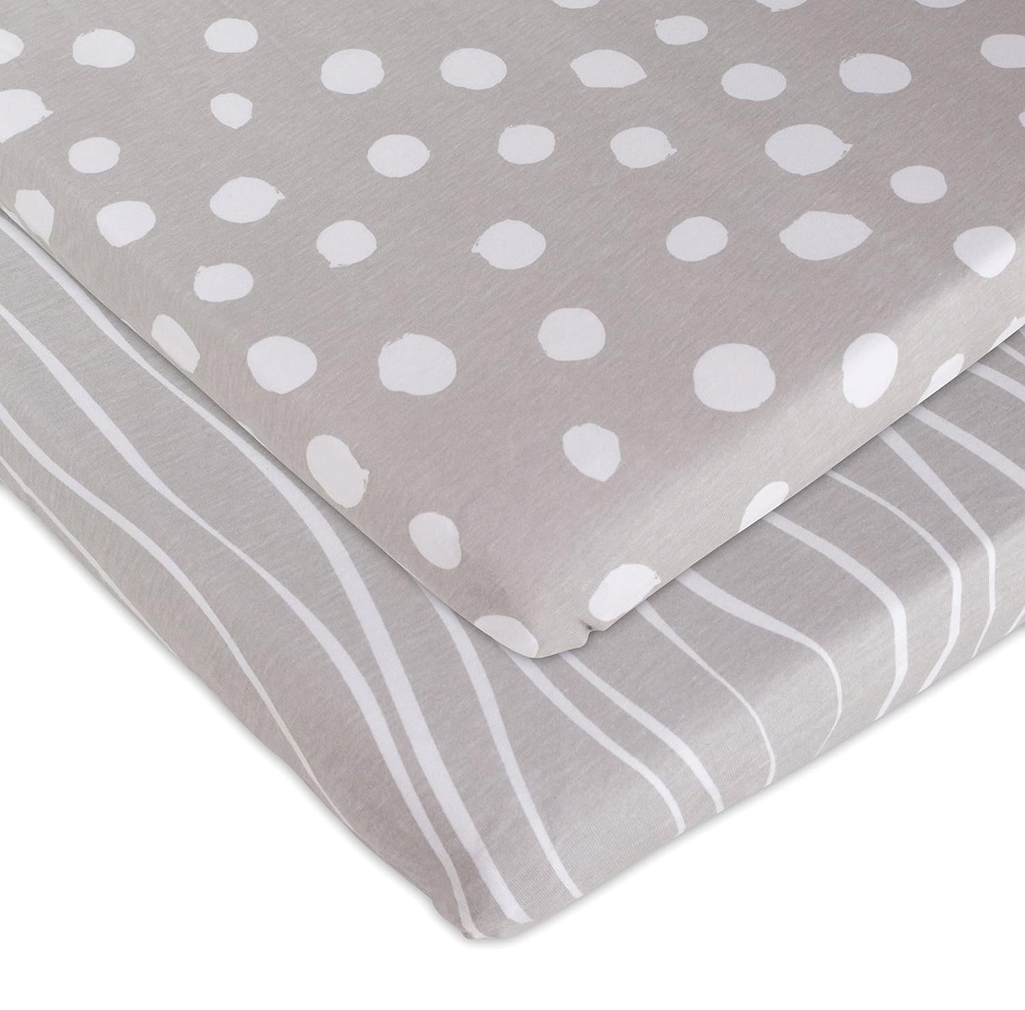 100% Jersey Cotton Bassinet SheetsSet (2 Pack)