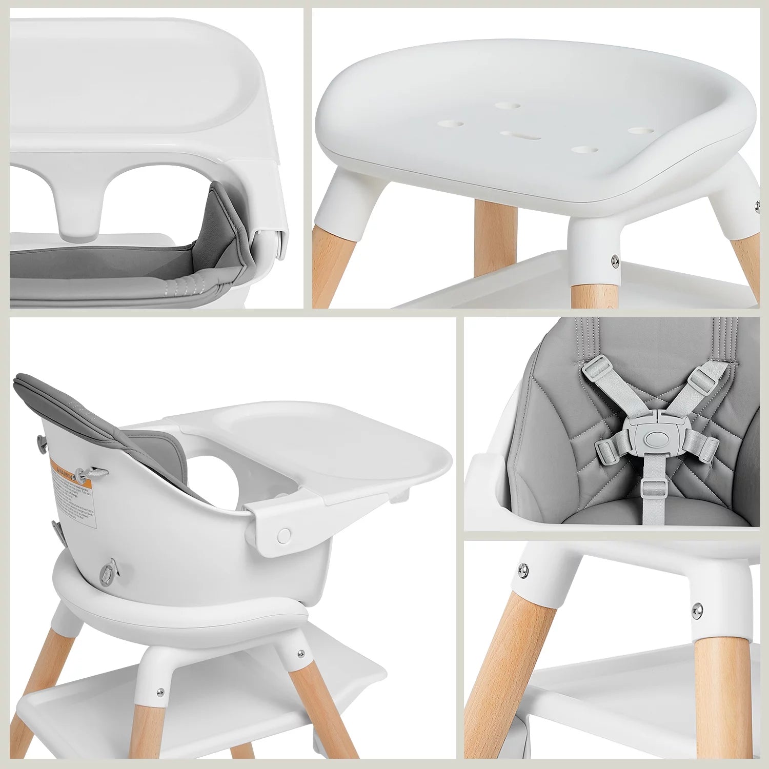 11-in-1 Convertible Wooden High Chair